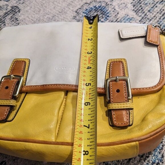 Coach Yellow and White Shoulder Bag - Picture 5 of 10